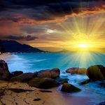 Gleanings from The Religious Affections (Part 17): Distinguishing Sign Two: Gracious Affections Stand on the Excellence of God, Apart from Self-Interest - Weekly Blog Post by Dr. Craig Biehl - colored sunset over ocean