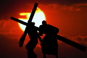 Gleanings from The Religious Affections (Part 23): Distinguishing Sign Eight: Gracious Affections Produce a Christ-Like Demeanor - Weekly Blog Post by Dr. Craig Biehl - Christ and Simon of Cyrene carrying the cross