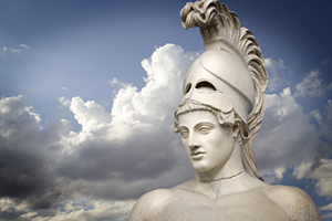 The Human Limitations of Unreasonable Atheism (Part 12): “Definitional Disproofs” (Part B) - Weekly Blog Post by Dr. Craig Biehl - Greek sculpture of Pericles against cloudy sky