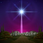 A Christmas Story town in Israel with a bright star overhead